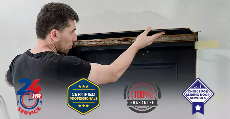 Wood Door Crack and Hole Repair in Florida City